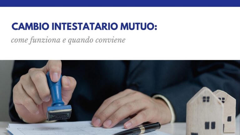 Cambio intestatario mutuo