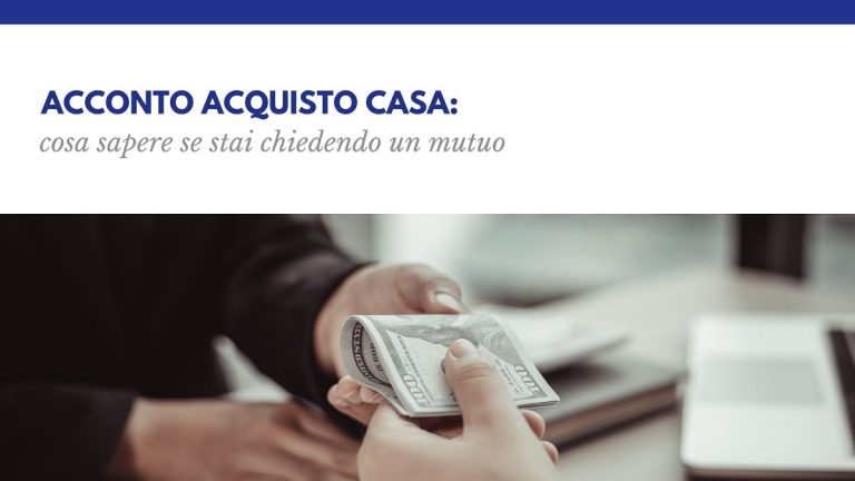 Acconto acquisto casa